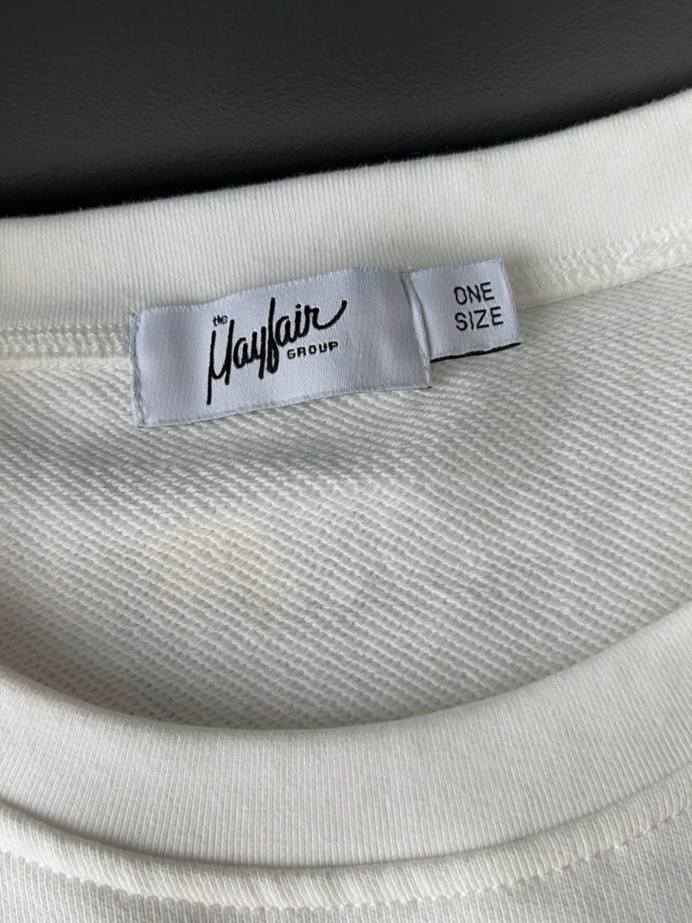 Mayfair White Graphic Men’s Sweatshirt with Colorful 'COMPASSION' Print - Picture 3 of 4
